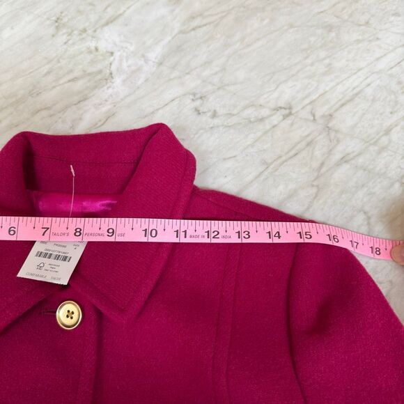 J. Crew wool blend Lady day coat in brilliant berry size 4 NWT - Picture 10 of 11